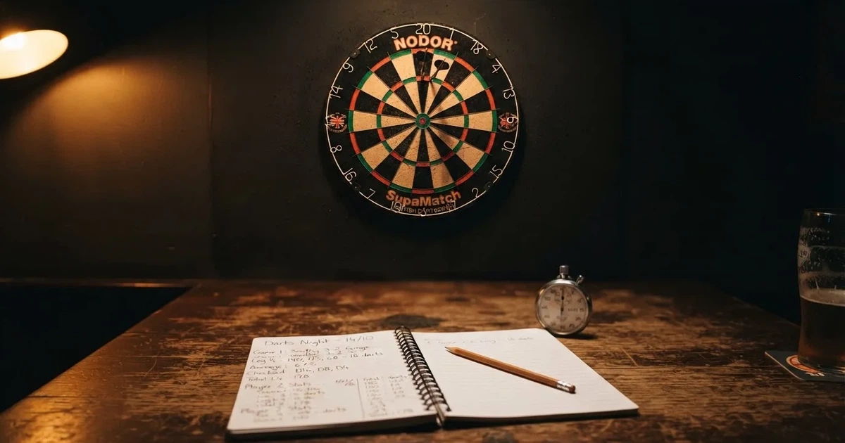 An open notebook with a pencil and a stopwatch on a wooden table