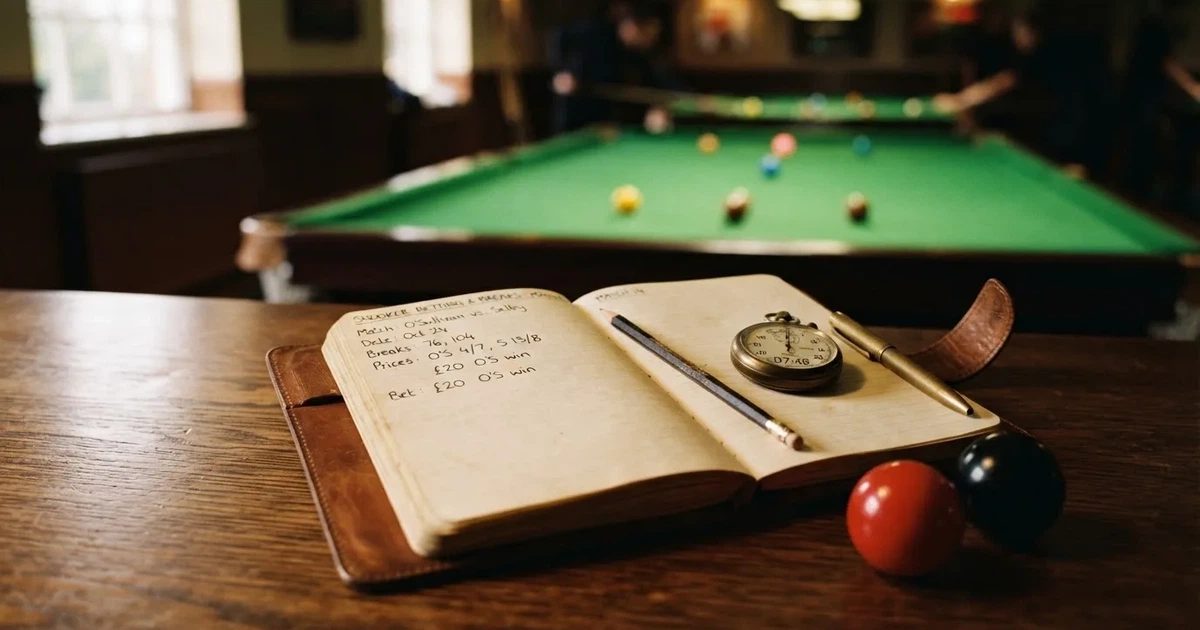 An open notebook with a pencil and a stopwatch on a wooden table